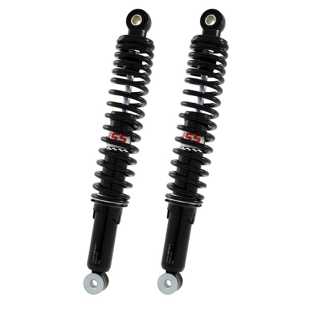 YSS Scooter Hydraulic Rear Shock Absorber Pair Black for Aprilia Sport City 125 (04-12) Sport City 200 (04-12) Sport City 250 (04-08) Scarabeo Light 300 (09-11) Sport City 300 (08-10) Derbi Rambla 125 (08-12) Rambla 250 (08-12) Rambla 250 (