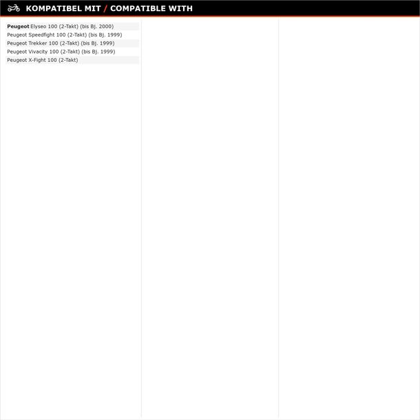 Cylinder 100cc Standard without Gasket for Peugeot Speedfight/Trekker/Elyseo – Bild 17