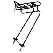 Front luggage rack aluminium black adjustable O-stand for 24 - 28 bicycles