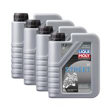 4x Liqui Moly 1504 2T semi-synthetische motorolie voor motorscooters voor straatrollers 1L