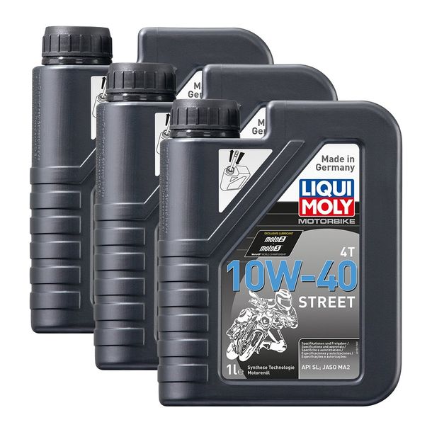Aceite Liqui Moly 1521 para motor de carreras de 4 tiempos, 10 W-40, 1 L, 3 unidades