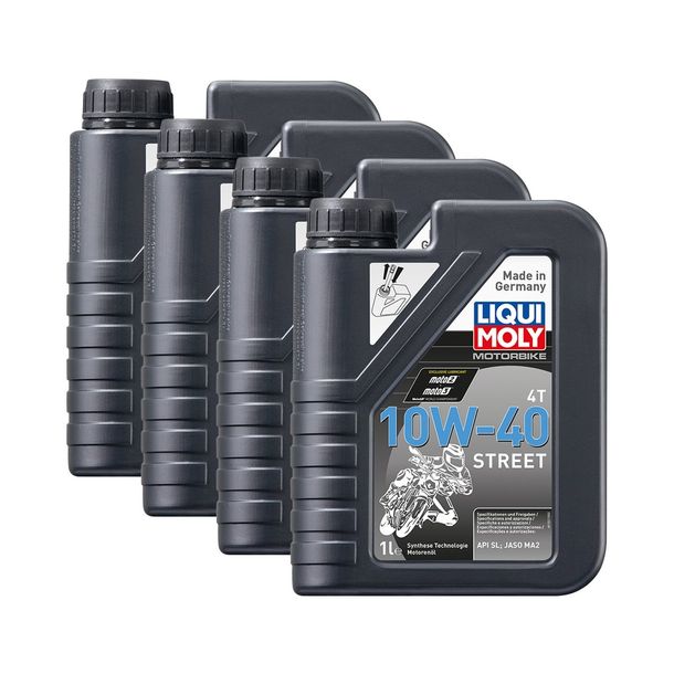 Aceite Liqui Moly 1521 para motor de carreras de 4 tiempos, 4 unidades, 10W-40, 1 L