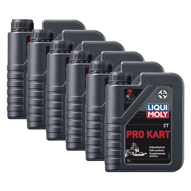 6 x Aceite de motor Liqui Moly 1635 Pro Kart 2T 2 tiempos totalmente sintético FIA 1L