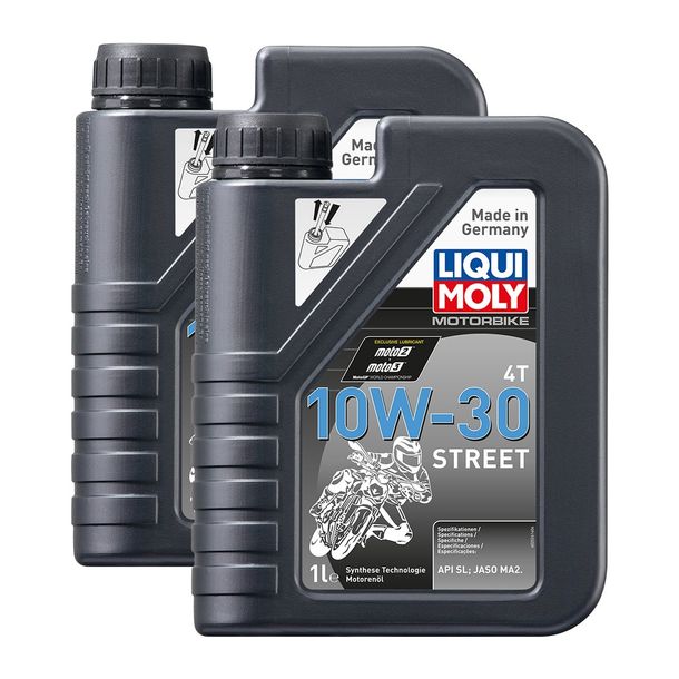 2 aceites de motor Liqui Moly 2526 moto 4T, 1 litro