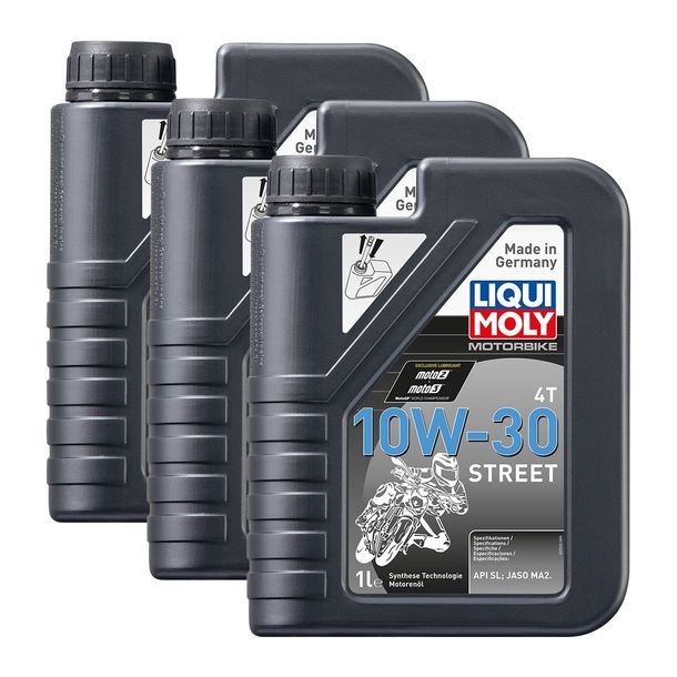 3x Liqui Moly 2526 aceite de motor de motocicleta 4T 1L