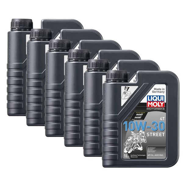 6 aceites de motor Liqui Moly 2526 moto 4T, 1 litro