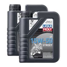 2x Liqui Moly 2555 Motorbike 4T Street Motorrad Motorolie Motorolie 15W-50 1L