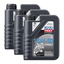 3x Liqui Moly 2555 Motorbike 4T Street Motorrad Motoröl Engine Oil 15W-50 1L