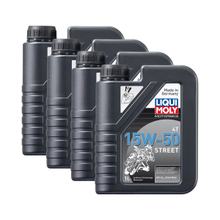 4x Liqui Moly 2555 Motorbike 4T Street Motorcycle Engine Oil 15W-50 1L