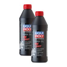 2x Liqui Moly 2716 Motorbike Motorrad Fork Oil Gabelöl Stoßdämpfer 5W light 1L