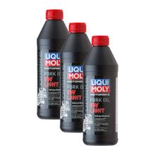 3x Liqui Moly 2716 Motorbike Motorrad Fork Oil Gabelöl Stoßdämpfer 5W light 1L