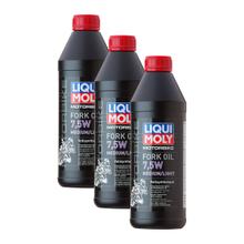3x Liqui Moly 2719 Motorbike Motorrad Fork Oil Gabelöl Stoßdämpfer 7,5W medium 1L
