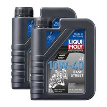 2x Liqui Moly 3044 Motorbike 4T Basic Street Motoröl 10W-40 1L