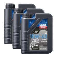 3x Liqui Moly 3044 Motorbike 4T Basic Street Motoröl 10W-40 1L