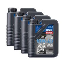 4x Liqui Moly 3044 Motorbike 4-Stroke Basic Street Engine Oil 10W-40 1L