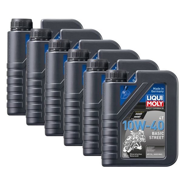 Aceite básico para motor urbano Liqui Moly 3044 de 4 tiempos, 10 W-40, 1 L, 6 unidades