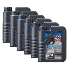 6x Liqui Moly 3044 Motorbike 4T Basic Street Motoröl 10W-40 1L