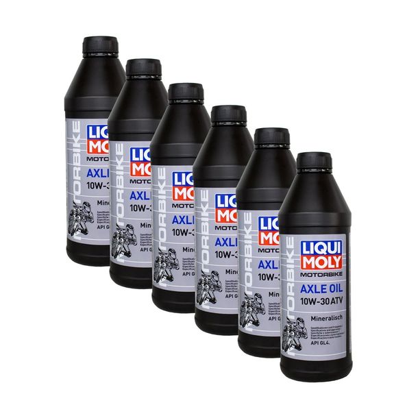 6 x olio per assi Liqui Moly 3094 ATV 10 W-30 olio per ingranaggi ad alta pressione da 1 litro.