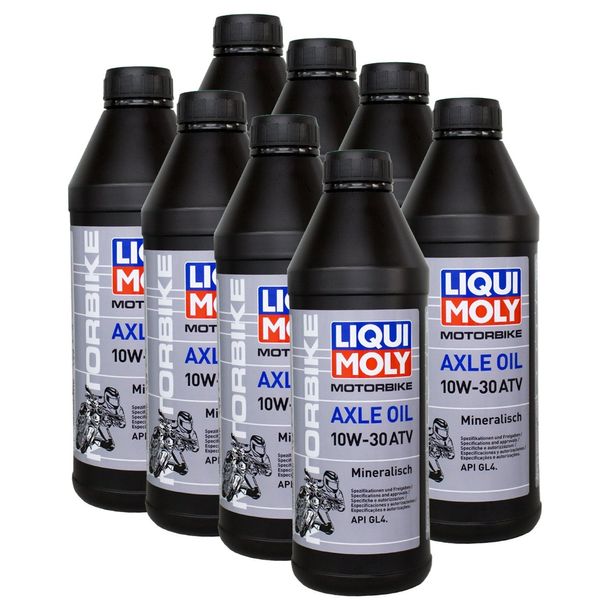 8 x Liqui Moly 3094 Aceite de eje ATV 10 W-30 Aceite para engranajes de alta presión 1 L