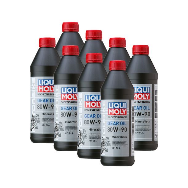 8x Liqui Moly 3821 Motorbike Gear Oil Motorcycle 80W-90 1L