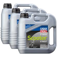 3x Liqui Moly 1237 Motorbike 2T Motoröl Basic Scooter Street 4L
