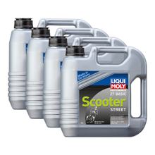 4x Liqui Moly 1237 Motorbike 2T Motoröl Basic Scooter Street 4L