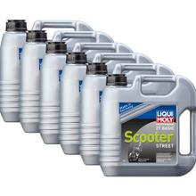 6x Liqui Moly 1237 Motorbike 2-Stroke Engine Oil Basic Scooter Street 4L