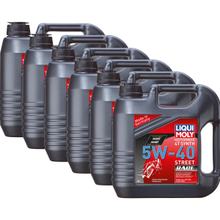6x Liqui Moly 1685 Motorbike 4T Motoröl Motorrad Synth Sport Street Race 5W-40 4L
