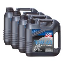 4x Liqui Moly 3046 Motorbike 4-Stroke Basic Street Engine Oil 10W-40 4L