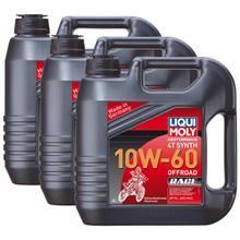 3x Liqui Moly 3054 Motorbike 4T Synth Motoröl Offroad Race 10W-60 4L