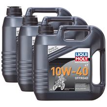 3x Liqui Moly 3056 Motorbike 4-Stroke Off-Road Engine Oil 10W-40 4L
