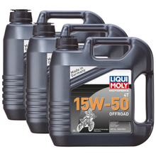 3x Liqui Moly 3058 Motorbike 4-Stroke Off-Road Engine Oil 15W-50 4L