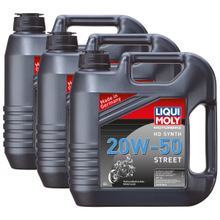 3x Liqui Moly 3817 Harley Davidson Motorbike HD Synth Street Engine Oil 20W-50 4L