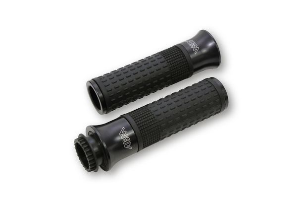 ABM Alugriffe Gummi schwarz / schwarz 7/8 Zoll, Ende offen