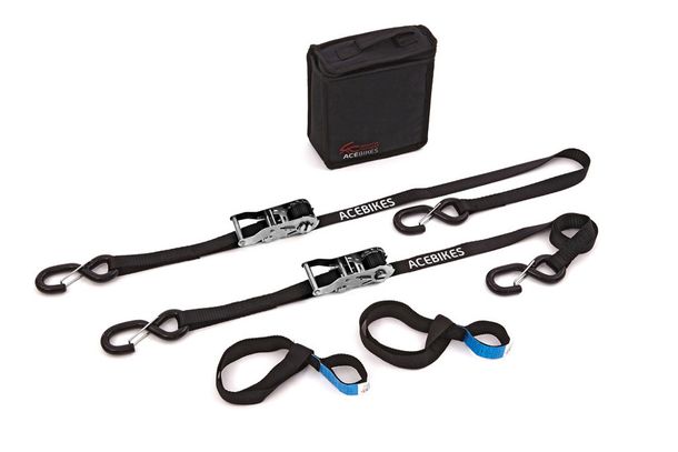 Correa de amarre de trinquete ACEBIKES juego de correas de amarre de alta resistencia 180 cm x 25 mm 750daN