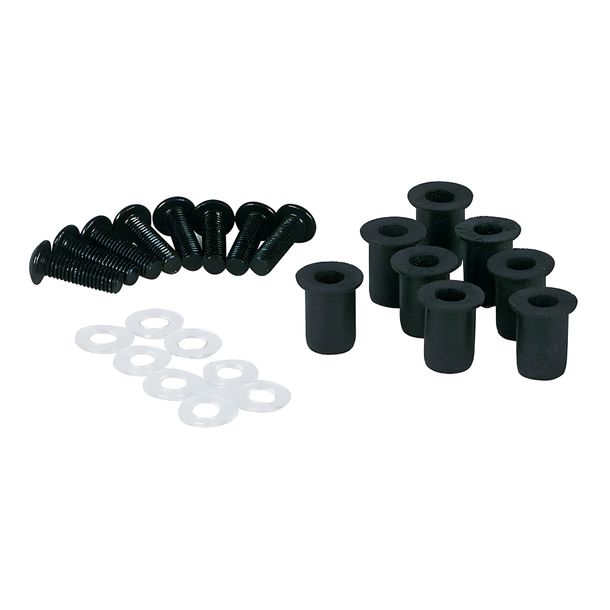 Aluminium fairing screws with M5 rubber nuts