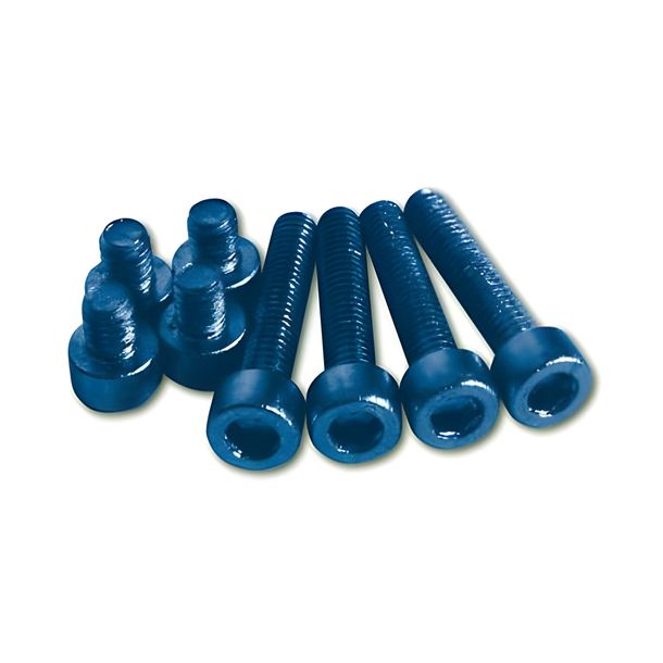Aluschrauben Set M5 blau eloxiert