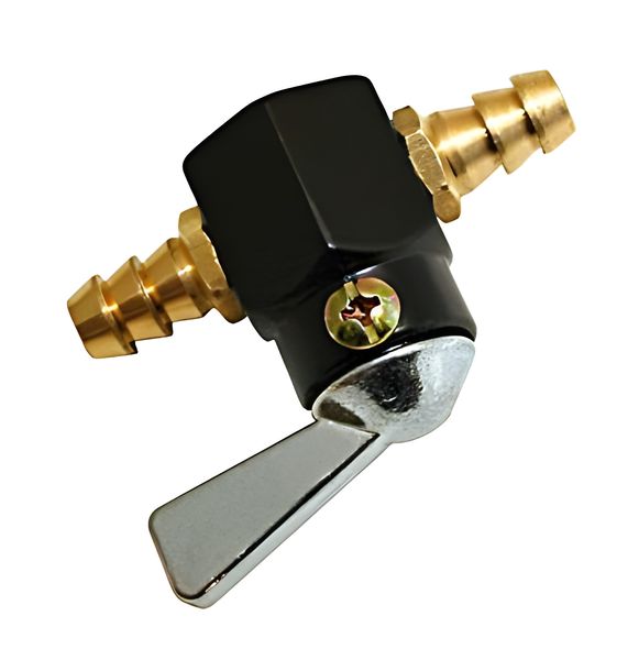 Petrol shut-off valve made of metal