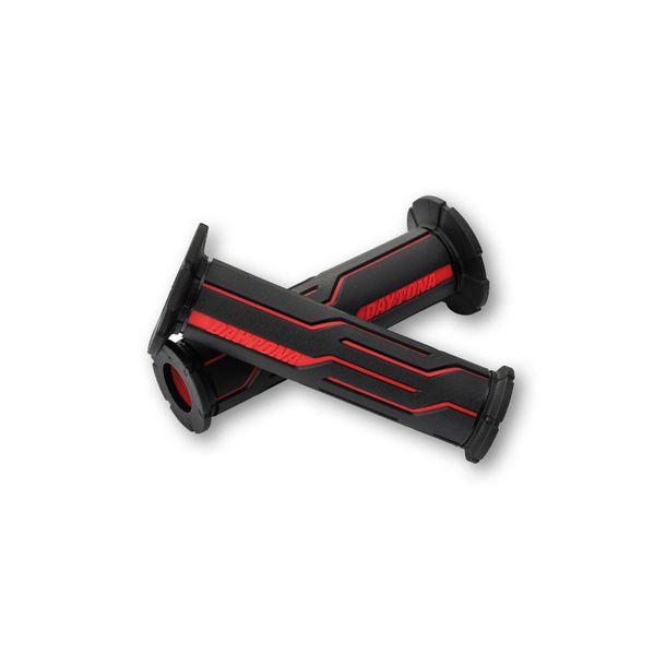 DAYTONA Lenkergriffe GGD-LINE, rot schwarz für 7/8 Zoll Lenker, Länge: 123mm 