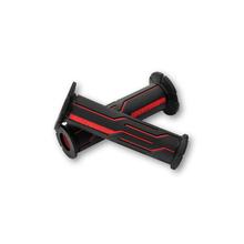 DAYTONA poignées de guidon GGD-LINE, rouge noir pour guidon 7/8 pouce, longueur : 123mm