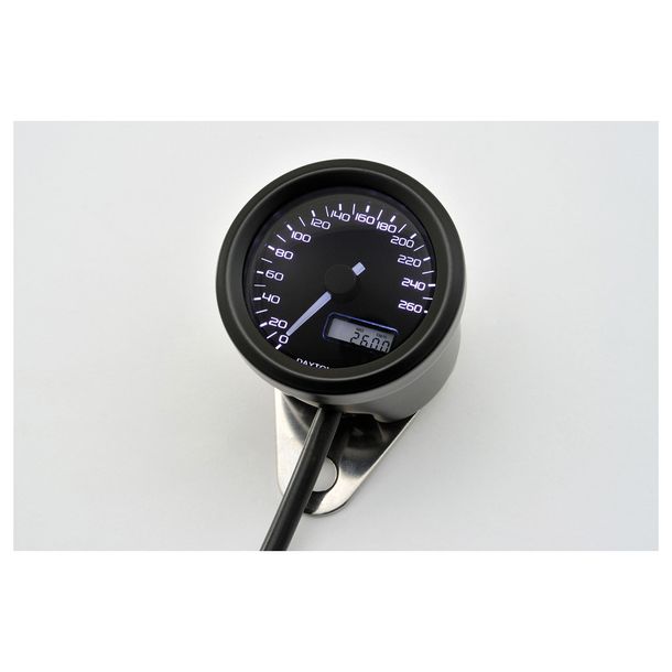 DAYTONA VELONA, velocímetro digital, hasta 260 km/h, Ø 48 mm redondo, negro