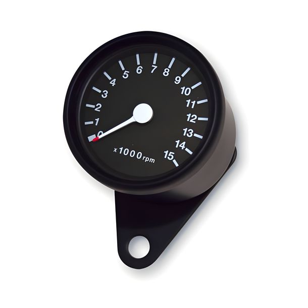 Drehzahlmesser 15.000 U/Min, Ø 60 mm, schwarz/schwarz