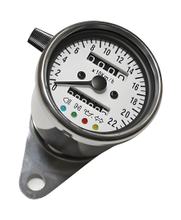 Snelheidsmeter van roestvrij staal, 1000 RPM, Ø 60 mm, witte wijzerplaat, blauw verlicht
