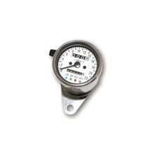 Snelheidsmeter van roestvrij staal, 1400 RPM, Ø 60 mm, witte wijzerplaat, wit verlicht