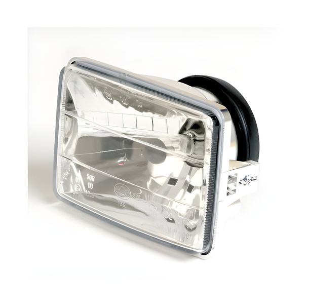 H4 insert 130 x 90mm, clear glass 12V 60/55W, standard, E marked.