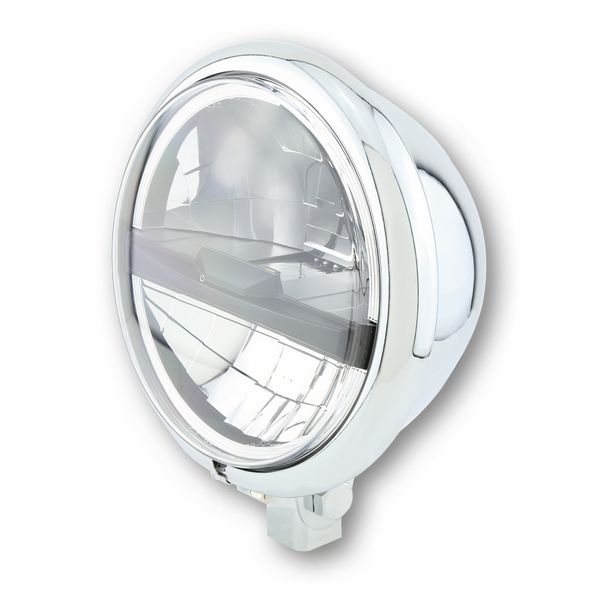 Reflektor Highsider Bates Style Typ 5 5 ¾ cala Pierścień światła pozycyjnego LED chromowany czarny