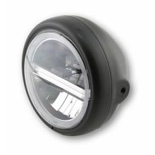 Phare LED 5 3/4 pouces HIGHSIDER PECOS TYPE 6 avec DRL, noir mat