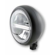 Phare LED 5 3/4 pouces HIGHSIDER PECOS TYPE 6 avec DRL, noir mat