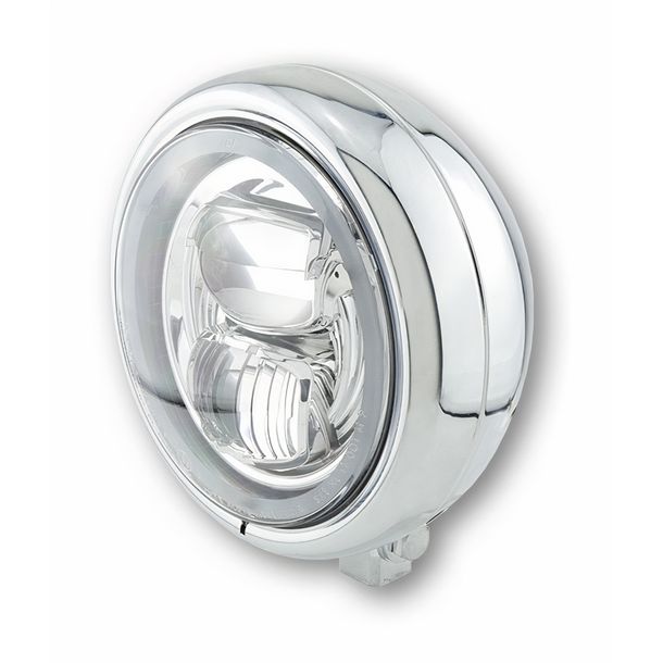 Faro LED HIGHSIDER 5 3/4 pulgadas PECOS TYPE 7 con anillo de luz de posición, cromado