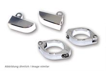 Jeu de supports clignotants HIGHSIDER M8 pour 35 - 37 mm chrome